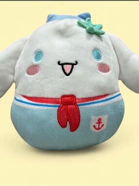 Cute Sailor Plush Bunny - Light Blue & White